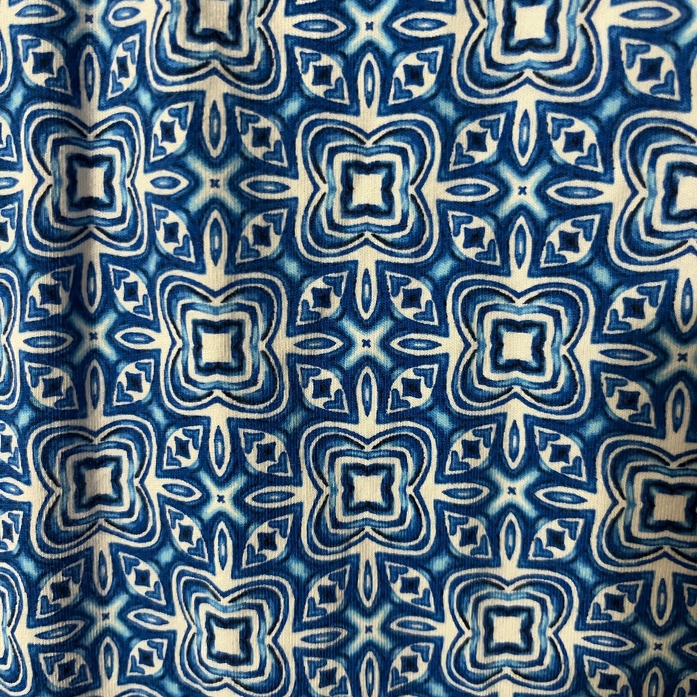 Lands' End Blue and White Patterned Sleeveless Dress size M - Picture 8 of 9